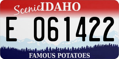 ID license plate E061422