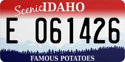 ID license plate E061426