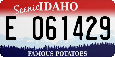 ID license plate E061429