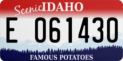 ID license plate E061430