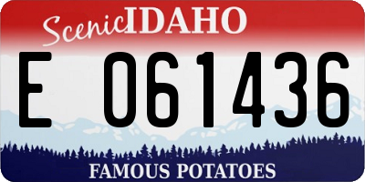 ID license plate E061436