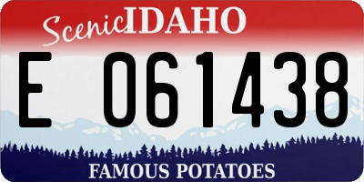 ID license plate E061438