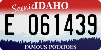 ID license plate E061439