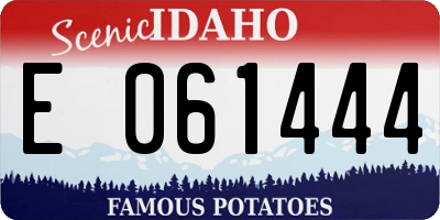 ID license plate E061444