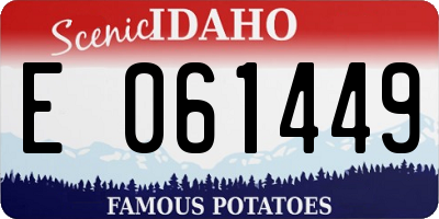 ID license plate E061449