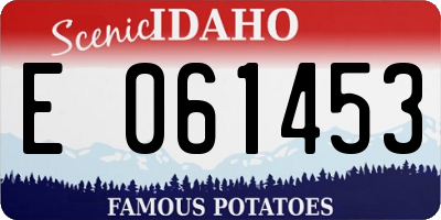 ID license plate E061453