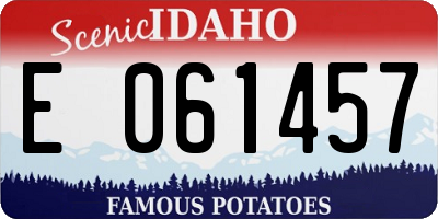 ID license plate E061457