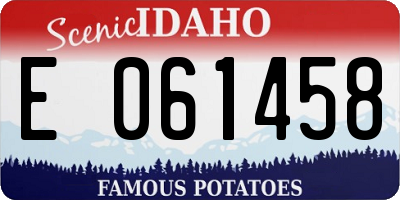 ID license plate E061458