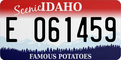 ID license plate E061459