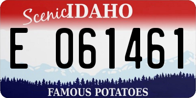 ID license plate E061461
