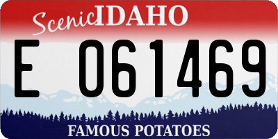 ID license plate E061469