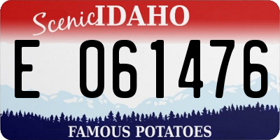ID license plate E061476