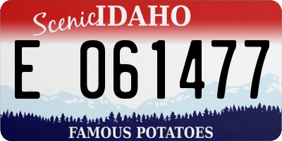ID license plate E061477