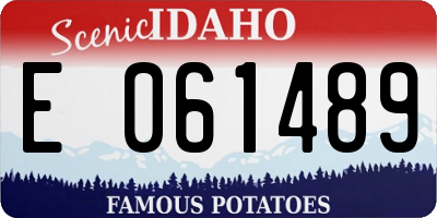 ID license plate E061489