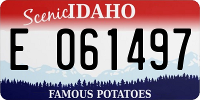 ID license plate E061497