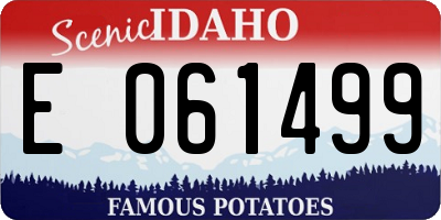 ID license plate E061499