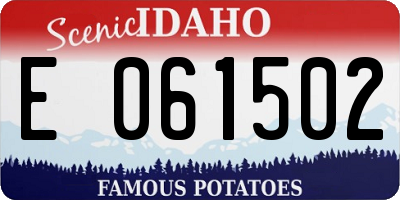 ID license plate E061502