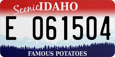 ID license plate E061504
