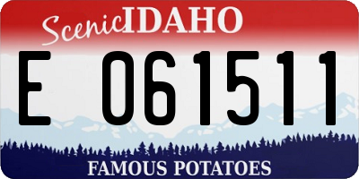 ID license plate E061511
