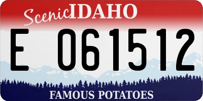 ID license plate E061512