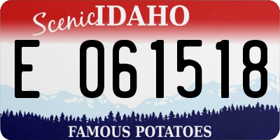 ID license plate E061518
