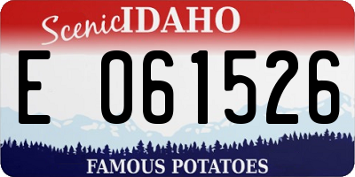 ID license plate E061526