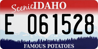 ID license plate E061528