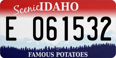 ID license plate E061532