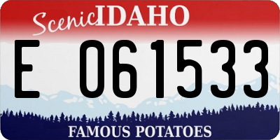 ID license plate E061533