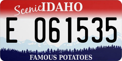 ID license plate E061535
