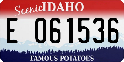 ID license plate E061536