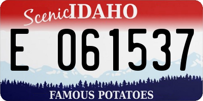 ID license plate E061537