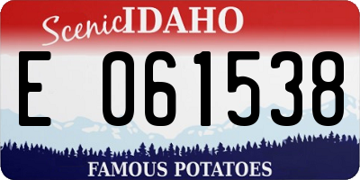 ID license plate E061538
