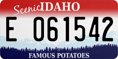 ID license plate E061542