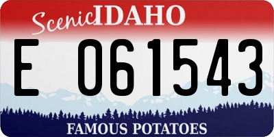 ID license plate E061543