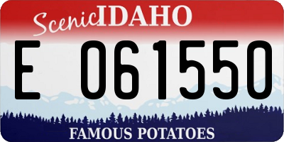 ID license plate E061550