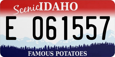 ID license plate E061557