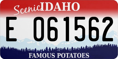 ID license plate E061562