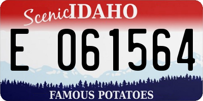 ID license plate E061564