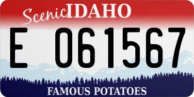 ID license plate E061567