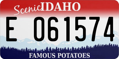 ID license plate E061574