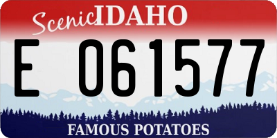 ID license plate E061577