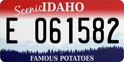 ID license plate E061582