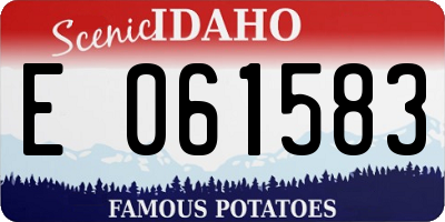 ID license plate E061583
