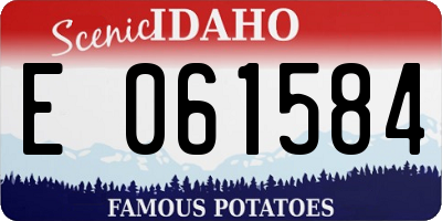 ID license plate E061584