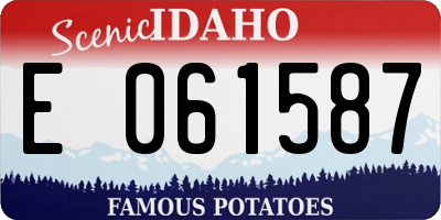 ID license plate E061587