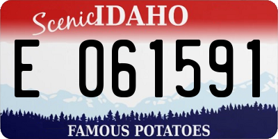 ID license plate E061591