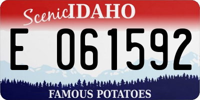 ID license plate E061592