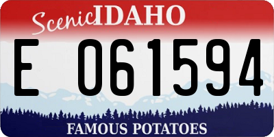 ID license plate E061594