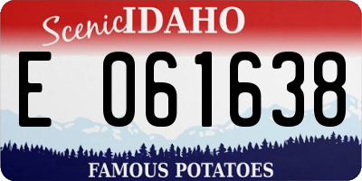 ID license plate E061638